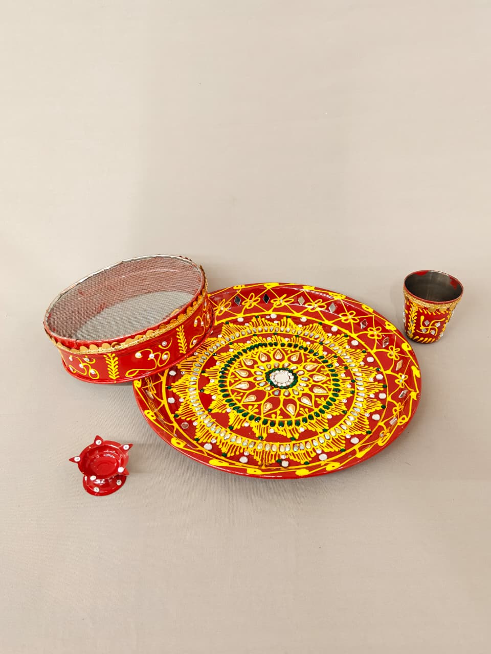 Maheshwari Fancy Store - Karvachauth Pooja Thali Set